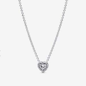 Pandora Elevated Heart Necklace 398425c01-45Sterling silver NWT